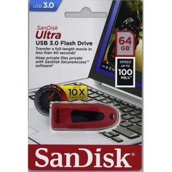SanDisk Ultra USB 3.0 64GB Červená