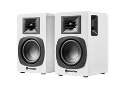 SBR Audio-Technica AT-SP3X - bílé, aktivní repro, dvoupásmové, Bluetooth, RCA, USB-B, zesilovač, dálkový ovladač