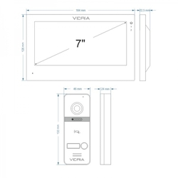 SET Videotelefon VERIA 3001-W (Wi-Fi) bílý + vstupní stanice VERIA 301 