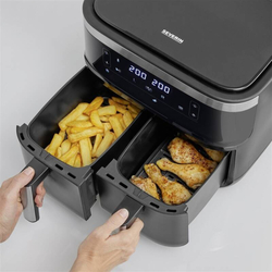 Severin FR 2453 horkovzdušná fritéza dual 2 x 3,8 l
