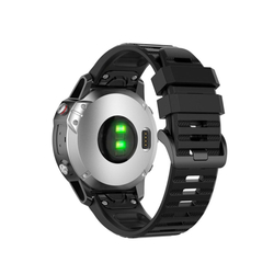 Silikonový řemínek FIXED Silicone Strap pro Garmin QuickFit 22mm, černý