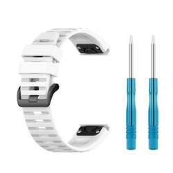 Silikonový řemínek FIXED Silicone Strap pro Garmin QuickFit 26mm, bílý