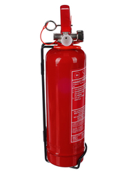 SIXTOL Práškový hasicí přístroj FIRE STOP 1 kg, ABC, celokovový, včetně kovového držáku