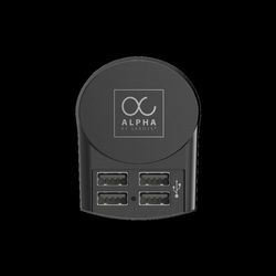 SKROSS cestovní adaptér Alpha USB 4A by SKROSS, design by Jacob Jensen
