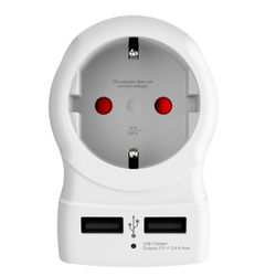 SKROSS cestovní adaptér s USB do Spojených států, typ B