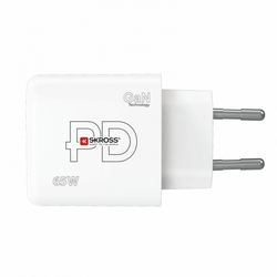 SKROSS USB A+C nabíjecí adaptér Power charger 65W GaN EU, Power Delivery, typ C