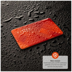 Smart tracker FIXED Tag Card s podporou Find My, bezdrátové nabíjení, oranžový