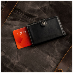 Smart tracker FIXED Tag Card s podporou Find My, bezdrátové nabíjení, oranžový