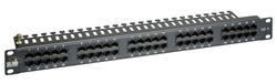 SOLARIX ISDN panel, 50 x RJ45, černý, 1U