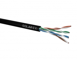 SOLARIX kabel, CAT5E, UTP PE, drát, venkovní, 305m, box