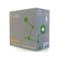 SOLARIX kabel, CAT6, UTP PVC, 500m, špulka