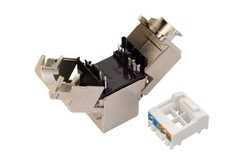 SOLARIX keystone 10G, CAT6A, STP, RJ45, černý, samořezný