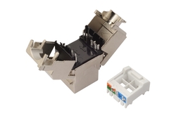 SOLARIX keystone, CAT5E, STP, RJ45, černý, samořezný