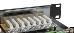 SOLARIX patch panel, CAT6, 24 x  RJ45, STP, černý, 1U