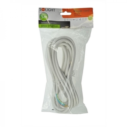 Solight flexo kabel, 3x 1,5mm2, bílá, 5m