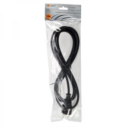 Solight flexo kabel, 3x 1mm2, gumová, černá, 2,5m