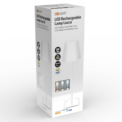 Solight LED nabíjecí lampička Lucca, 120lm, změna CCT, stmívání, bílá