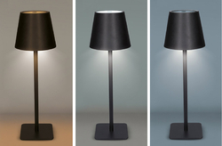 Solight LED nabíjecí lampička Lucca, 120lm, změna CCT, stmívání, černá