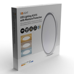 Solight LED osvětlení Acate s ochranou proti vlhkosti, IP54, 18W, 1620lm, 3CCT, 22cm, stříbrná