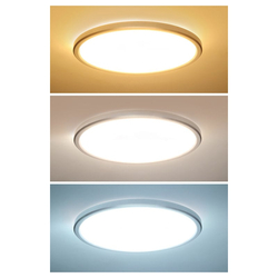 Solight LED osvětlení Acate s ochranou proti vlhkosti, IP54, 24W, 2160lm, 3CCT, 30cm, stříbrná
