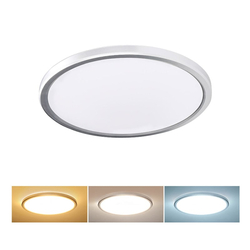 Solight LED osvětlení Acate s ochranou proti vlhkosti, IP54, 24W, 2160lm, 3CCT, 30cm, stříbrná
