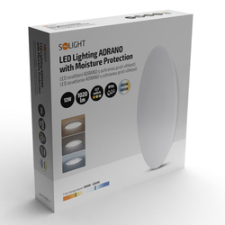 Solight LED osvětlení Adrano s ochranou proti vlhkosti, IP54, 12W, 1020lm, 3CCT, 23cm