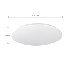 Solight LED osvětlení Adrano s ochranou proti vlhkosti, IP54, 18W, 1530lm, 3CCT, 28cm