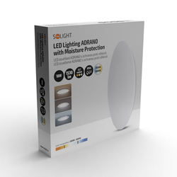 Solight LED osvětlení Adrano s ochranou proti vlhkosti, IP54, 18W, 1530lm, 3CCT, 28cm