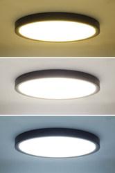 Solight LED osvětlení s dálkovým ovladačem Estela Black, 36W, 2700lm, 30cm, změna chromatičnosti, stmívatelné