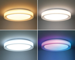 Solight LED osvětlení s dálkovým ovladačem Floco, 30W + 6W RGB, 2100lm, 40cm, změna chromatičnosti, stmívatelné