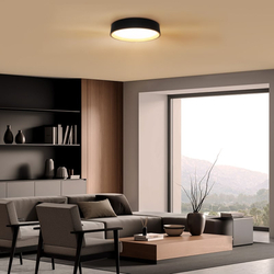 Solight LED osvětlení s dálkovým ovladačem Larios Black, 48W, 3360lm, 39cm, změna chromatičnosti, stmívatelné