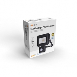 Solight LED reflektor PRO se senzorem, 10W, 920lm, 5000K, IP44