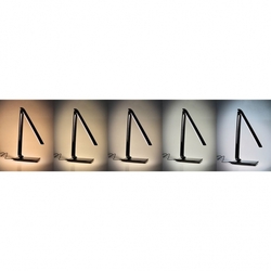 Solight LED stolní lampička stmívatelná, 12W, volba teploty světla, USB, bílý lesk