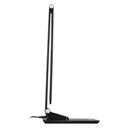 Solight LED stolní lampička stmívatelná, 8W,  display, změna chromatičnosti, hliník, černá
