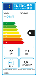 Solight mobilní klimatizace 9000 BTU, smart WiFi, chlazení, odvlhčování, ventilátor
