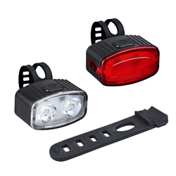 Solight set nabíjecích cyklo svítilen, 160lm přední, zadní červená, Li-Ion, USB