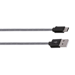 Solight USB-C kabel, USB 2.0 A konektor - USB-C 3.1 konektor, silikon, 1m