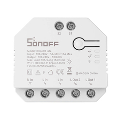 SONOFF Chytrý přepínač WiFi Dual R3 Lite