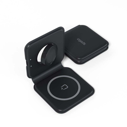 Spello 2in1 Portable Wireless Charger (MagSafe Compatible) - černá