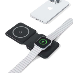 Spello 2in1 Portable Wireless Charger (MagSafe Compatible) - černá