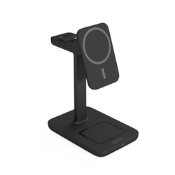 Spello 3in1 Magnetic Charging Station (MagSafe Compatible) - černá