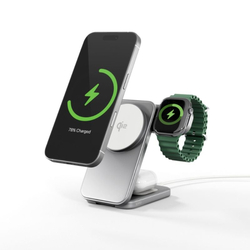 Spello ForceBase Qi2 3in1 Fold Wireless Charging Stand SF50 - stříbrný