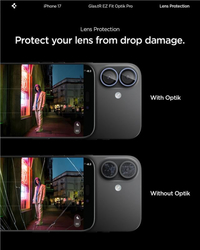 Spigen Glass tR EZ Fit Optik Pro 2 Pack, blue - iPhone 17