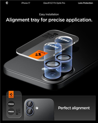 Spigen Glass tR EZ Fit Optik Pro 2 Pack, blue - iPhone 17