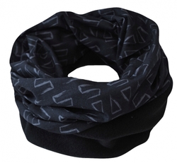 Sportovní šátek s flísem SULOV, černo-bílý