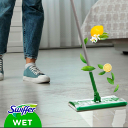 Swiffer Wet Citrus Fresh Náhradní vlhčené ubrousky na podlahu, 10 ks