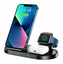 SWISSTEN bezdrátová nabíječka 3v1 station pro Apple a Samsung