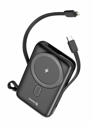 SWISSTEN POWER BANK 10000 mAh PD 22,5W S INTEGROVANÝMI KABELY  USB-C A LIGHTNING (kompatibilní s MagSafe) 