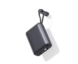 SWISSTEN POWER BANK 20000 mAh S INTEGROVANÝMI KABELY  USB-C A LIGHTNING VESMÍRNĚ STŘÍBRNÁ