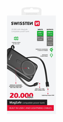 Swissten powerbanka 20000 mAh PD, MagSafe